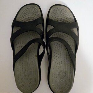 CROCS Women's black sandals Size 10